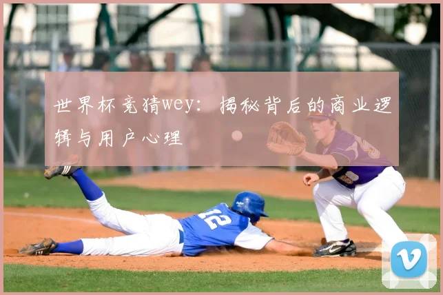 世界杯竞猜wey:揭秘背后的商业逻辑与用户心理